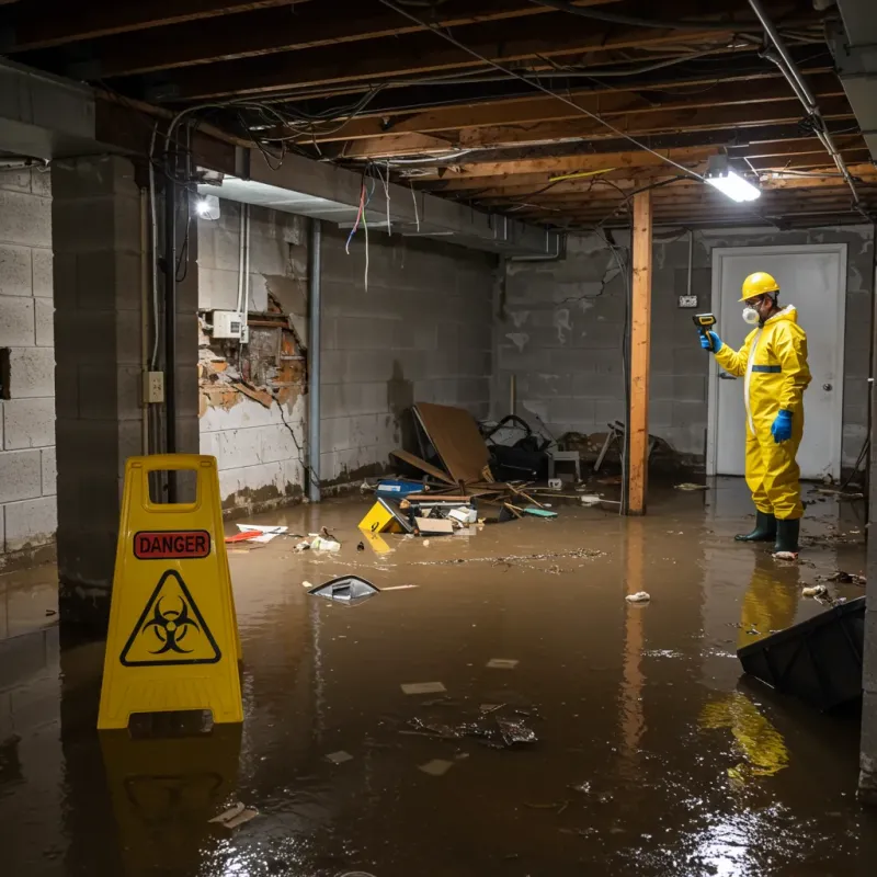 Flooded Basement Electrical Hazard in Holstein, IA Property